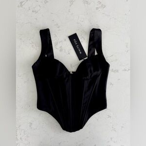 White Fox Boutique Black Corset Top